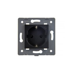 Kištukinis lizdas + USB-C įkroviklis 18W LIVOLO Schuko 16A su greitomis jungtimis - Juoda