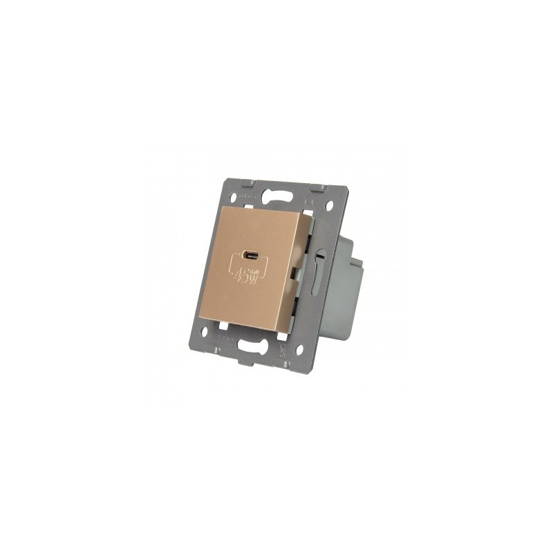 LIVOLO USB-C 45W įkroviklis 5V 2.4A -Aukso