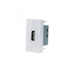 LIVOLO USB-A įkroviklis 5V 2.1A (užima pusė rėmelio) -Balta