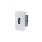 LIVOLO USB-A įkroviklis 5V 2.1A (užima pusė rėmelio) -Balta