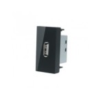 LIVOLO USB-A įkroviklis 5V 2.1A (užima pusė rėmelio) -Juoda