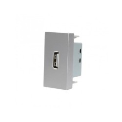 LIVOLO USB-A įkroviklis 5V 2.1A (užima pusė rėmelio) -Pilka