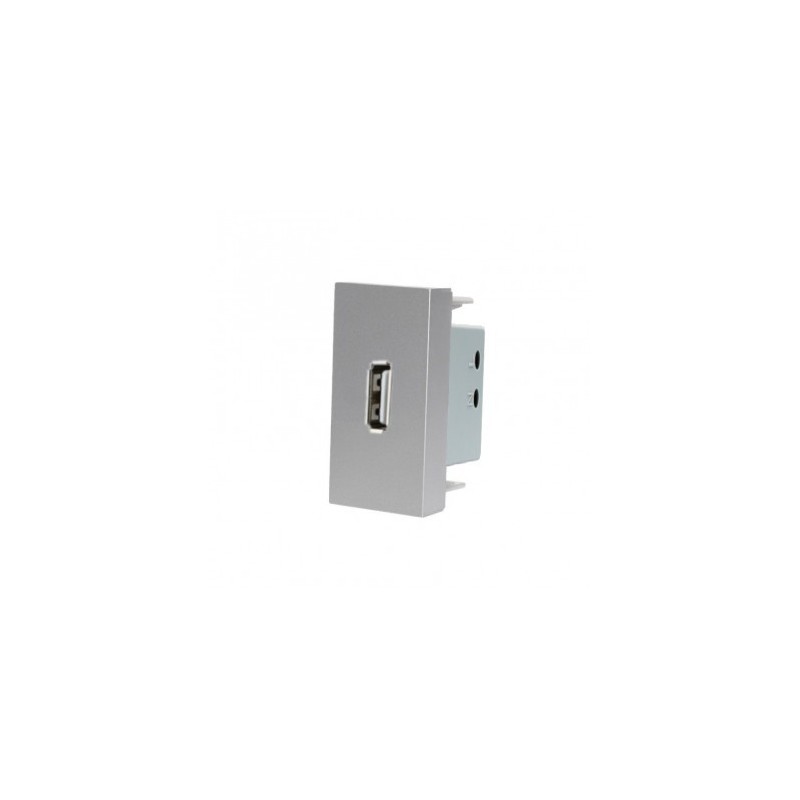 LIVOLO USB-A įkroviklis 5V 2.1A (užima pusė rėmelio) -Pilka