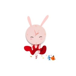 Vaikiškas šviestuvas BUNNY LED CLOCK 0,6W LED