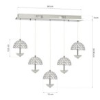 Pakabinamas šviestuvas VENUS 5x5W LED