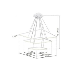 Pakabinamas šviestuvas NIX WHITE 117W LED