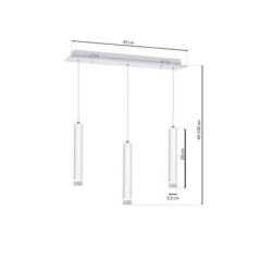 Pakabinamas šviestuvas ALBA 3X5W LED