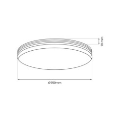 Lubinis šviestuvas SIENA 72W LED Ø550 mm