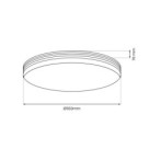 Lubinis šviestuvas SIENA 72W LED Ø550 mm
