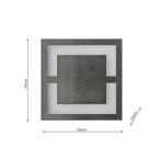 Sieninis šviestuvas QUADRO Šviesos spalva Šilta balta 3000K