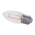 Lemputė Filamentinė LED 4W C37 E27 2700K