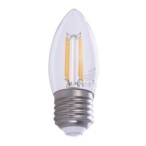 Lemputė Filamentinė LED 4W C37 E27 2700K