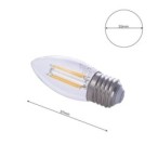 Lemputė Filamentinė LED 4W C37 E27 2700K