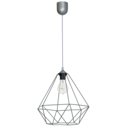 Pakabinamas šviestuvas BASKET GRAY 1xE27