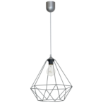 Pakabinamas šviestuvas BASKET GRAY 1xE27