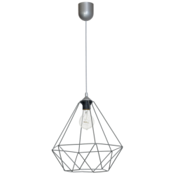 Pakabinamas šviestuvas BASKET GRAY 1xE27