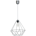 Pakabinamas šviestuvas BASKET GRAY 1xE27