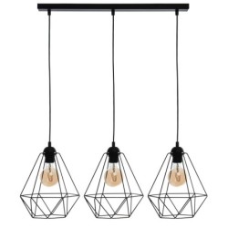 Pakabinamas šviestuvas BASKET BLACK 3xE27