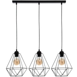 Pakabinamas šviestuvas BASKET BLACK 3xE27