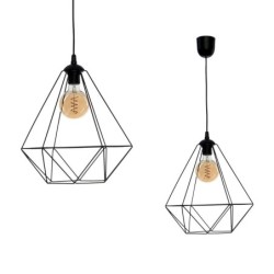 Pakabinamas šviestuvas BASKET BLACK 1xE27