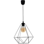Pakabinamas šviestuvas BASKET BLACK 1xE27