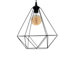 Pakabinamas šviestuvas BASKET BLACK 1xE27