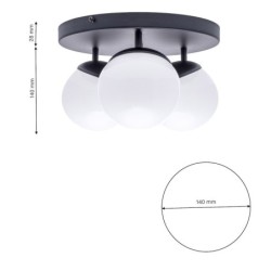 Lubinis šviestuvas SFERA BLACK 3xE14