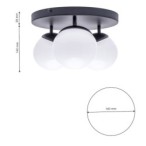 Lubinis šviestuvas SFERA BLACK 3xE14
