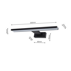 Sieninis šviestuvas SHINE BLACK 7W LED