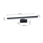 Sieninis šviestuvas SHINE BLACK 7W LED