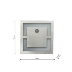 Sieninis šviestuvas QUADRO Šviesos spalva Neutrali balta 4000K PIR 12V