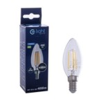 10x Lemputė Filamentinė LED 4W Žvakė E14 4000K