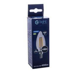 10x Lemputė Filamentinė LED 4W Žvakė E14 4000K