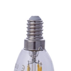 10x Lemputė Filamentinė LED 4W Žvakė E14 4000K