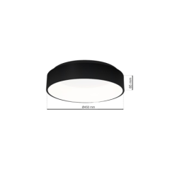 Lubinis šviestuvas OHIO BLACK 24W LED