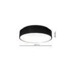 Lubinis šviestuvas OHIO BLACK 24W LED