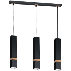Pakabinamas šviestuvas VIDAR BLACK 3xGU10