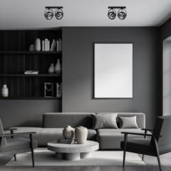 Lubinis šviestuvas LUGAR BLACK 2xAR111 GU10