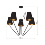 Šviestuvas VICTORIA BLACK 5xE27