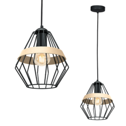 Pakabinamas šviestuvas CLIFF BLACK 1xE27