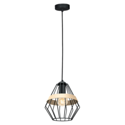 Pakabinamas šviestuvas CLIFF BLACK 1xE27