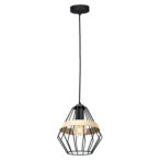 Pakabinamas šviestuvas CLIFF BLACK 1xE27