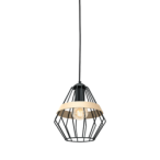 Pakabinamas šviestuvas CLIFF BLACK 1xE27