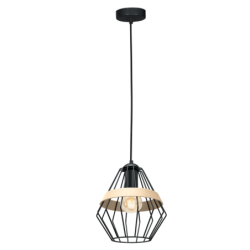 Pakabinamas šviestuvas CLIFF BLACK 1xE27