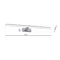 Sieninis šviestuvas SPLASH CHROME 16W LED
