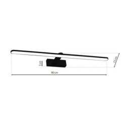 Sieninis šviestuvas SPLASH BLACK 16W LED
