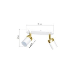 Lubinis šviestuvas JOKER WHITE/GOLD 2xGU10
