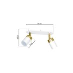 Lubinis šviestuvas JOKER WHITE/GOLD 2xGU10