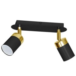 Lubinis šviestuvas JOKER BLACK/GOLD 2xGU10
