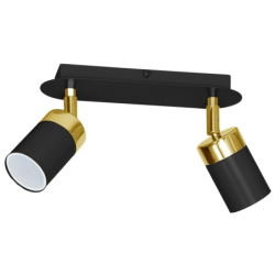 Lubinis šviestuvas JOKER BLACK/GOLD 2xGU10
